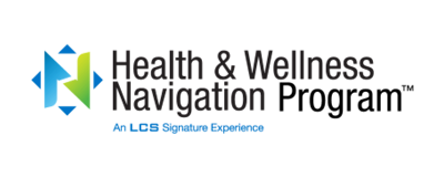 Health & Wellness Navigation logo with colorful human figures on left side